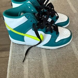 Nike Kids Sneakers - Teal, White, Neon Yellow
